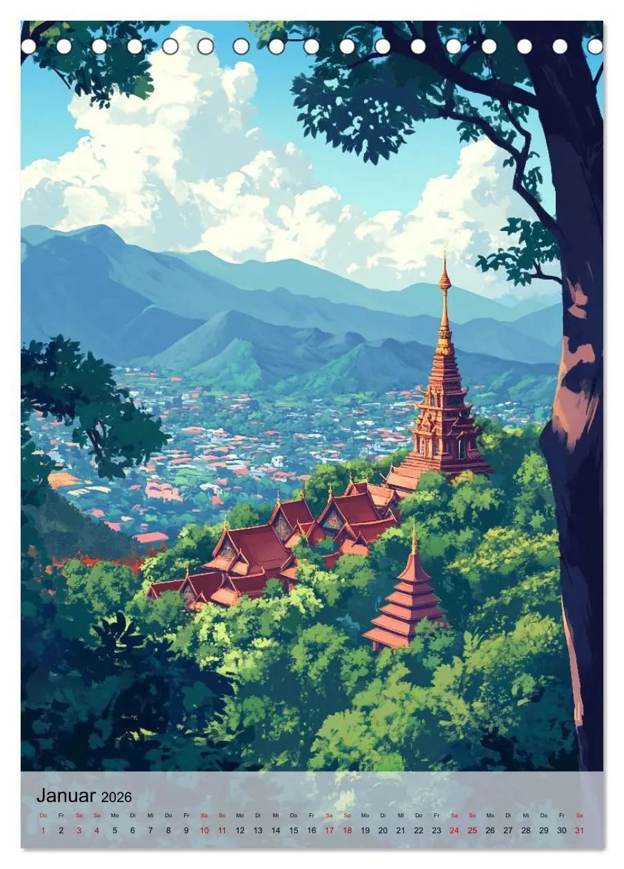 Bild: 9783457800812 | Thailand Fantasie (Tischkalender 2026 DIN A5 hoch), CALVENDO...