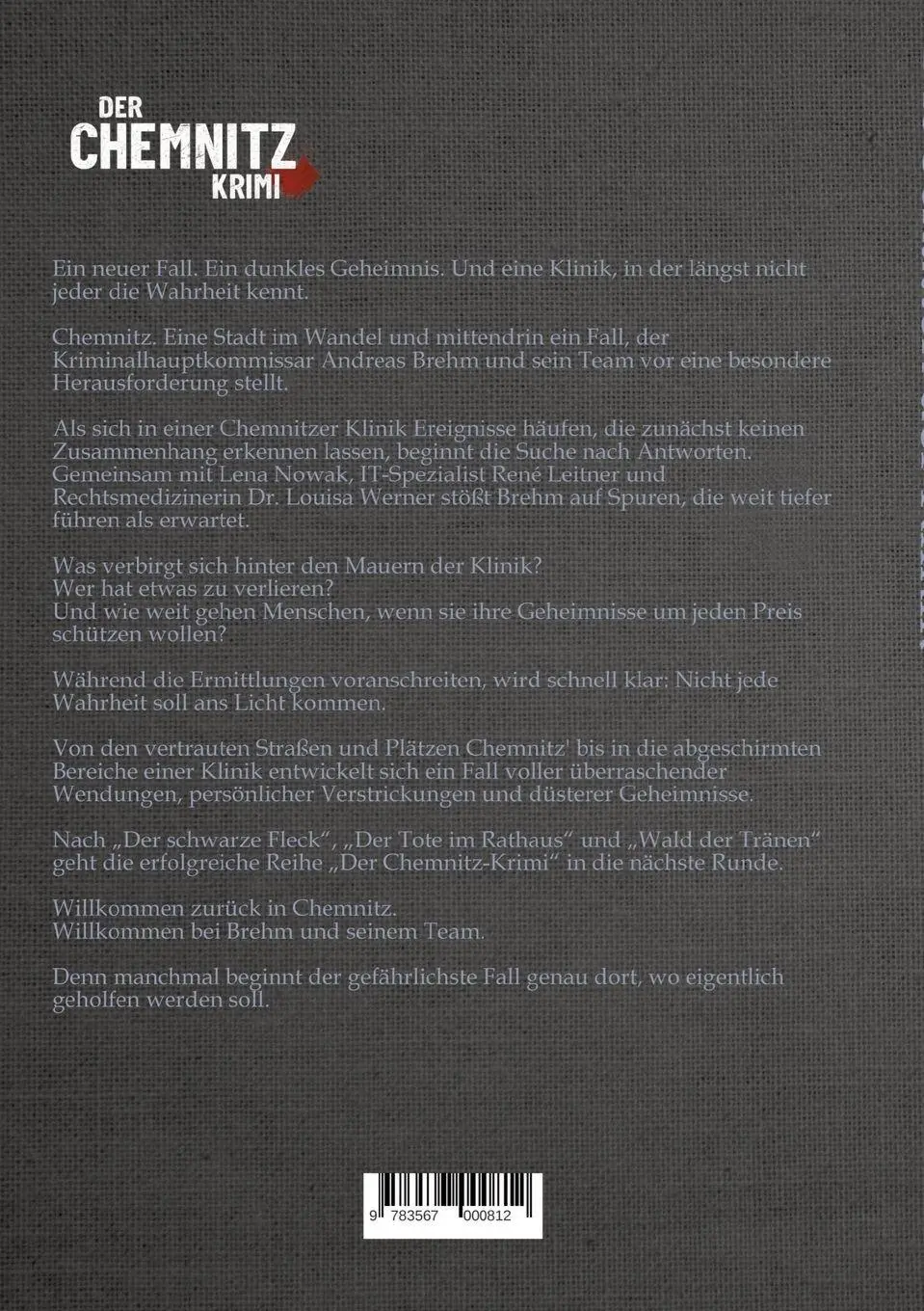 Rückseite: 9783567000812 | Die Schatten der Klinik | Der Chemnitz-Krimi | Mike Kretzschmar | Buch