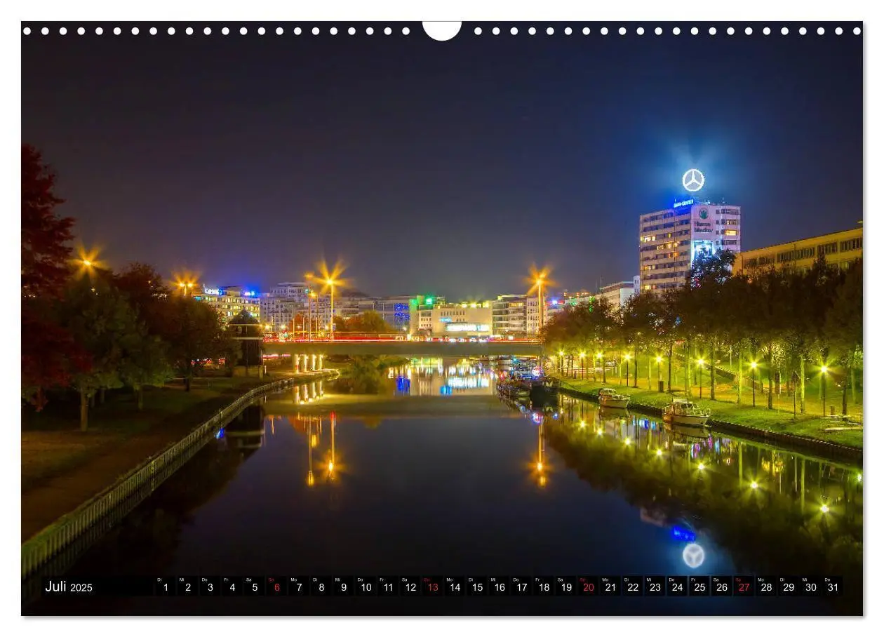 Bild: 9783435320912 | City Lights Saarbrücken (Wandkalender 2025 DIN A3 quer), CALVENDO...
