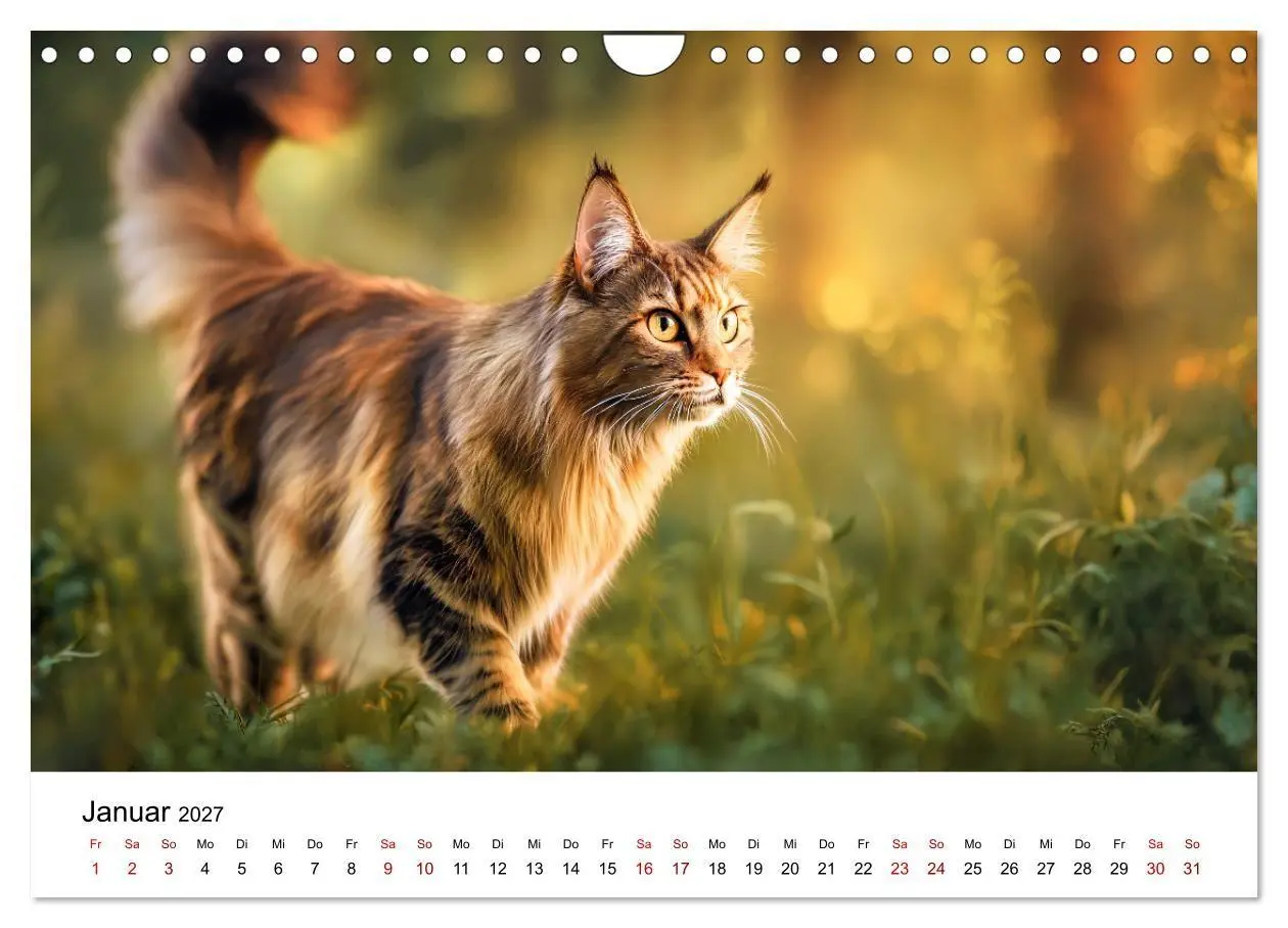 Bild: 9783516810912 | Eleganz in Pelz - ein Maine Coon - Kalender (Wandkalender 2027 DIN...