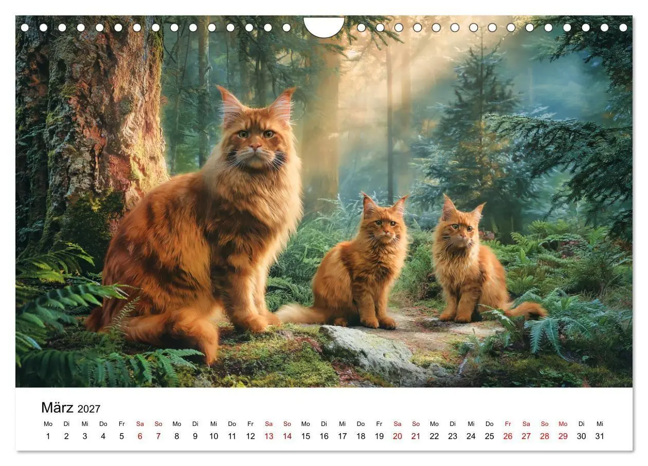 Bild: 9783516810912 | Eleganz in Pelz - ein Maine Coon - Kalender (Wandkalender 2027 DIN...