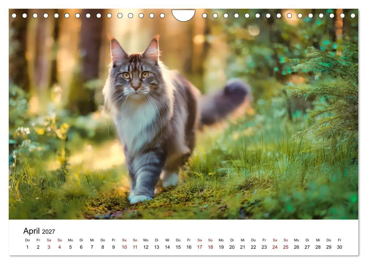 Bild: 9783516810912 | Eleganz in Pelz - ein Maine Coon - Kalender (Wandkalender 2027 DIN...