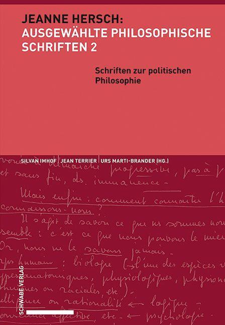Cover: 9783796540912 | Schriften zur politischen Philosophie | Jeanne Hersch | Buch | XXI