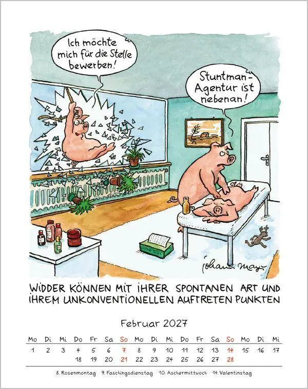 Bild: 9783819300912 | Widder 2027 | Verlag Korsch | Kalender | Spiralbindung | 13 S. | 2027