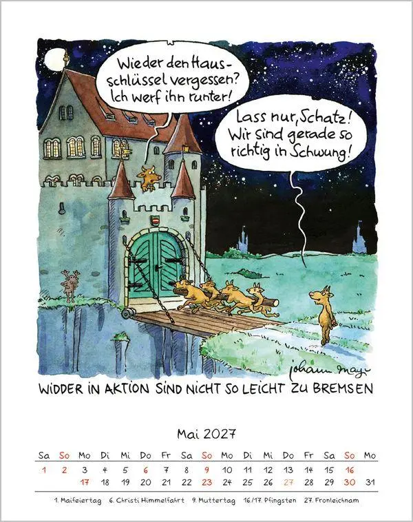 Bild: 9783819300912 | Widder 2027 | Verlag Korsch | Kalender | Spiralbindung | 13 S. | 2027
