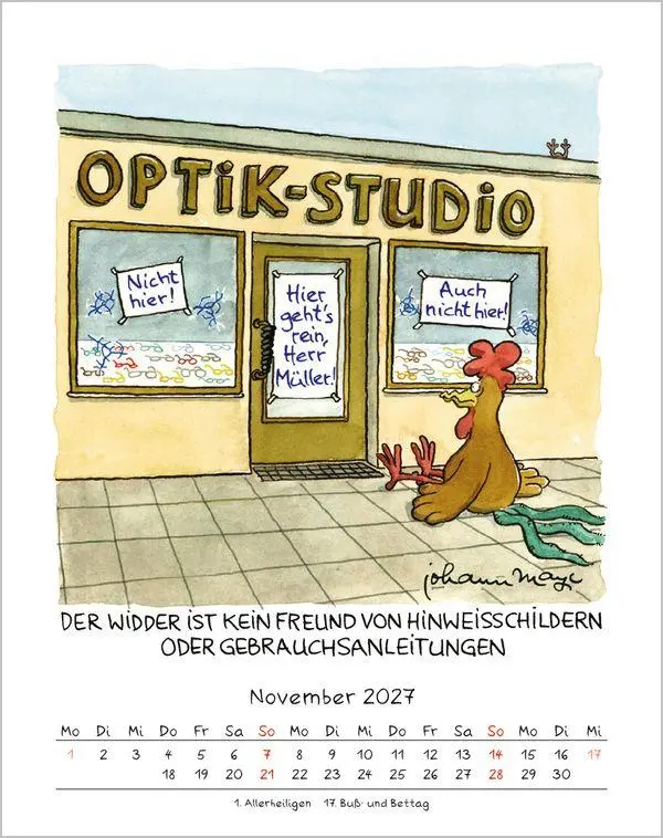 Bild: 9783819300912 | Widder 2027 | Verlag Korsch | Kalender | Spiralbindung | 13 S. | 2027