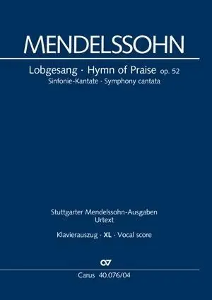 Cover: 9790007240912 | Lobgesang (Klavierauszug XL) | Sinfonie-Kantate MWV A 18,1840, Dt/engl
