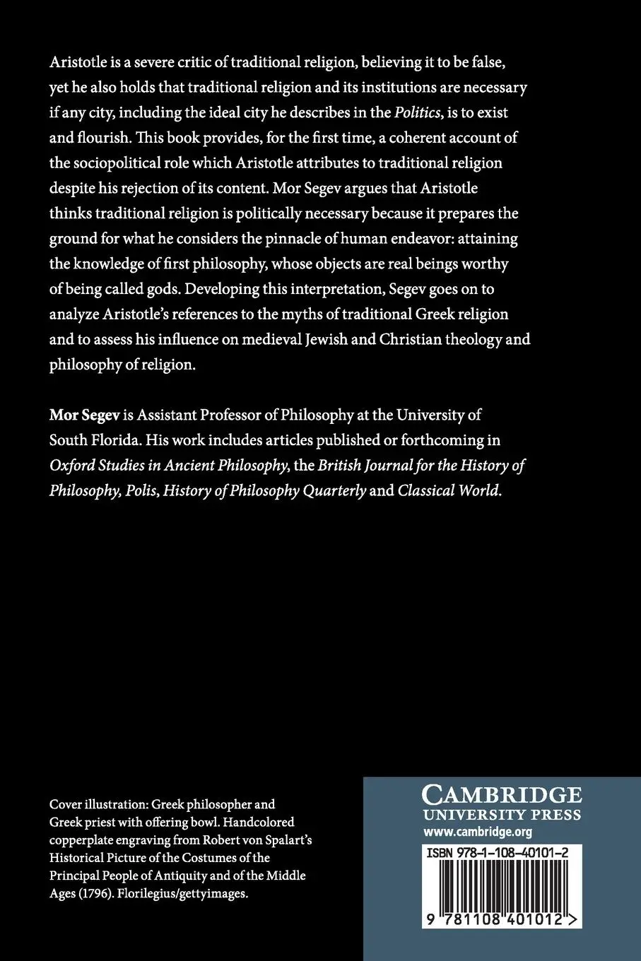 Rückseite: 9781108401012 | Aristotle on Religion | Mor Segev | Taschenbuch | Englisch | 2019