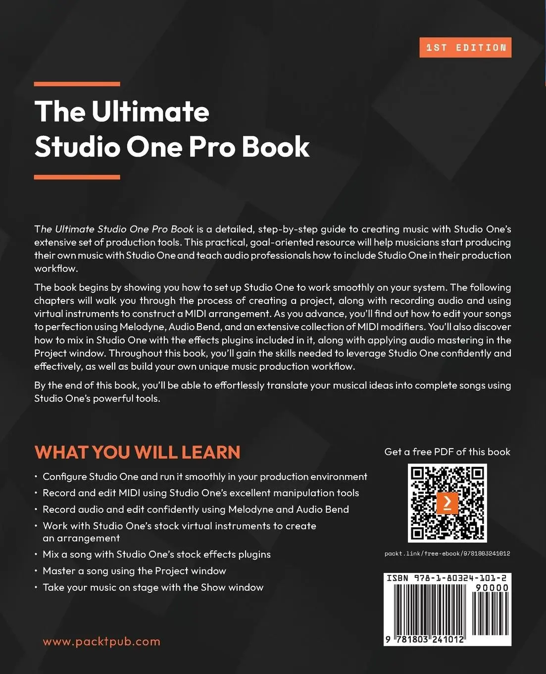 Rückseite: 9781803241012 | The Ultimate Studio One Pro Book | Doruk Somunkiran | Taschenbuch