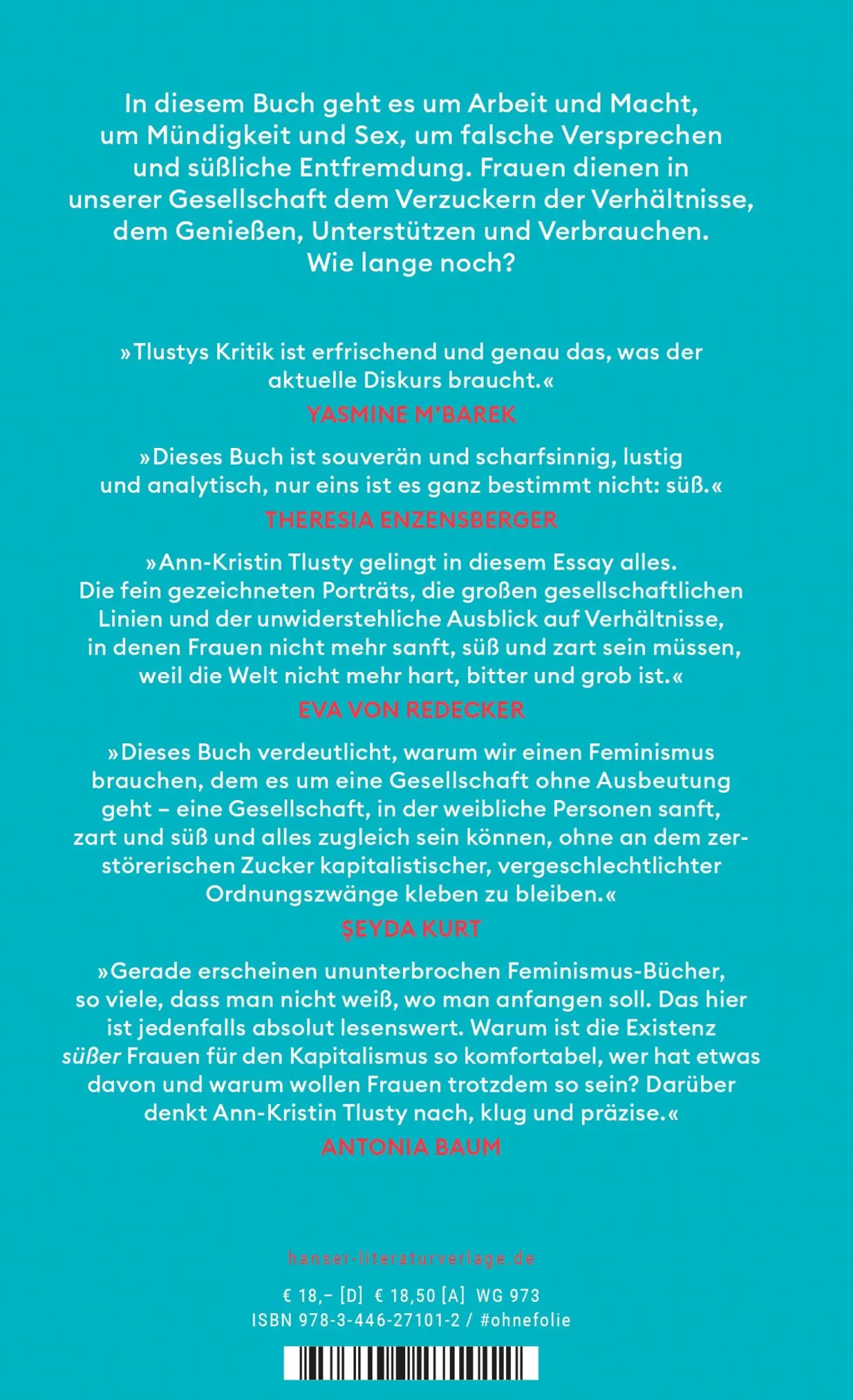 Bild: 9783446271012 | Süß | Eine feministische Kritik | Ann-Kristin Tlusty | Buch | 208 S.