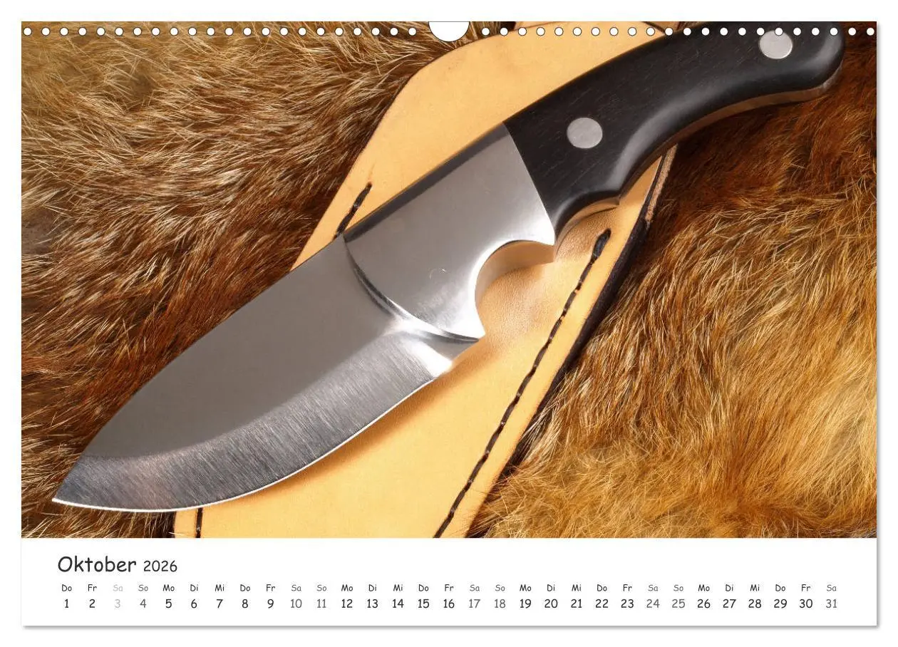 Bild: 9783457781012 | Handgefertigte Jagdmesser (Wandkalender 2026 DIN A3 quer), CALVENDO...