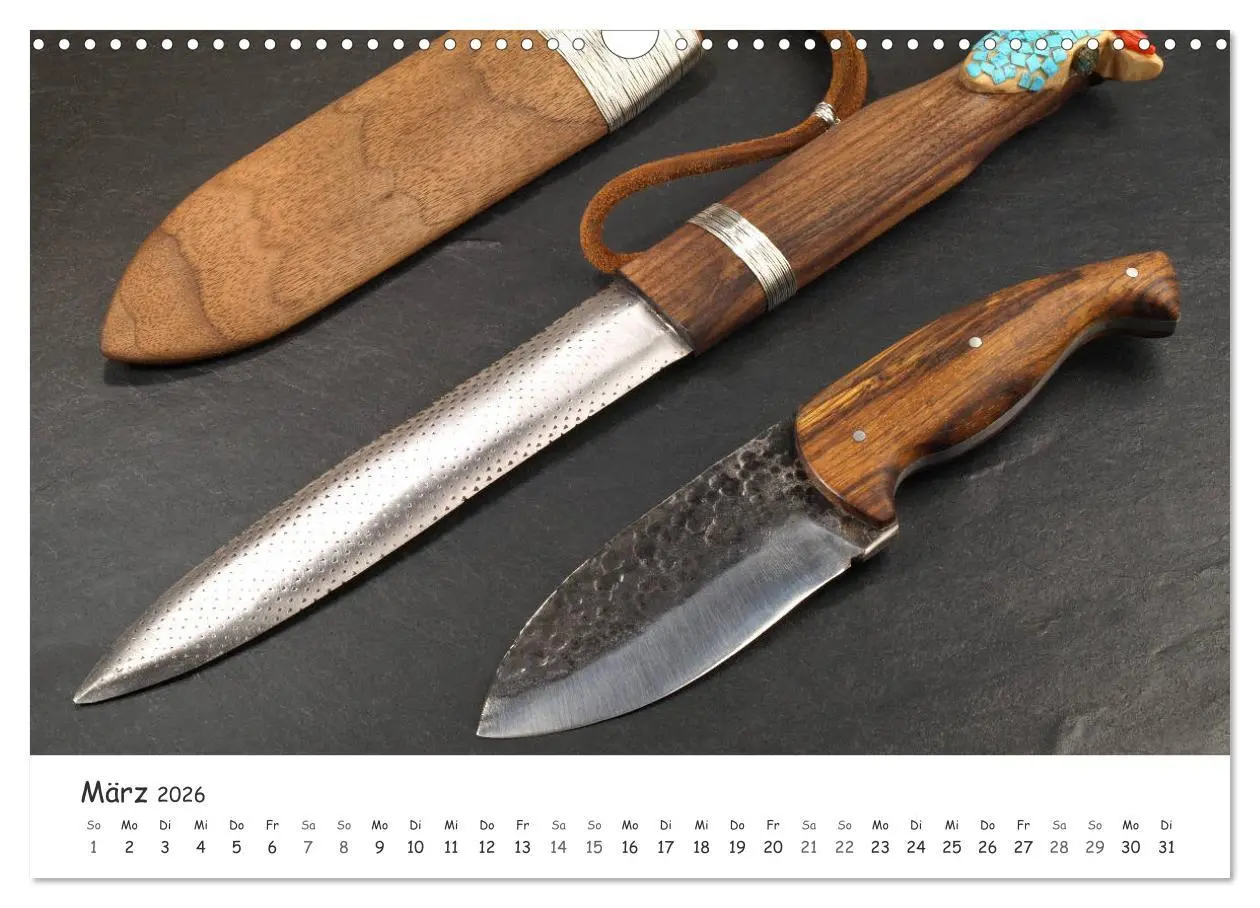 Bild: 9783457781012 | Handgefertigte Jagdmesser (Wandkalender 2026 DIN A3 quer), CALVENDO...