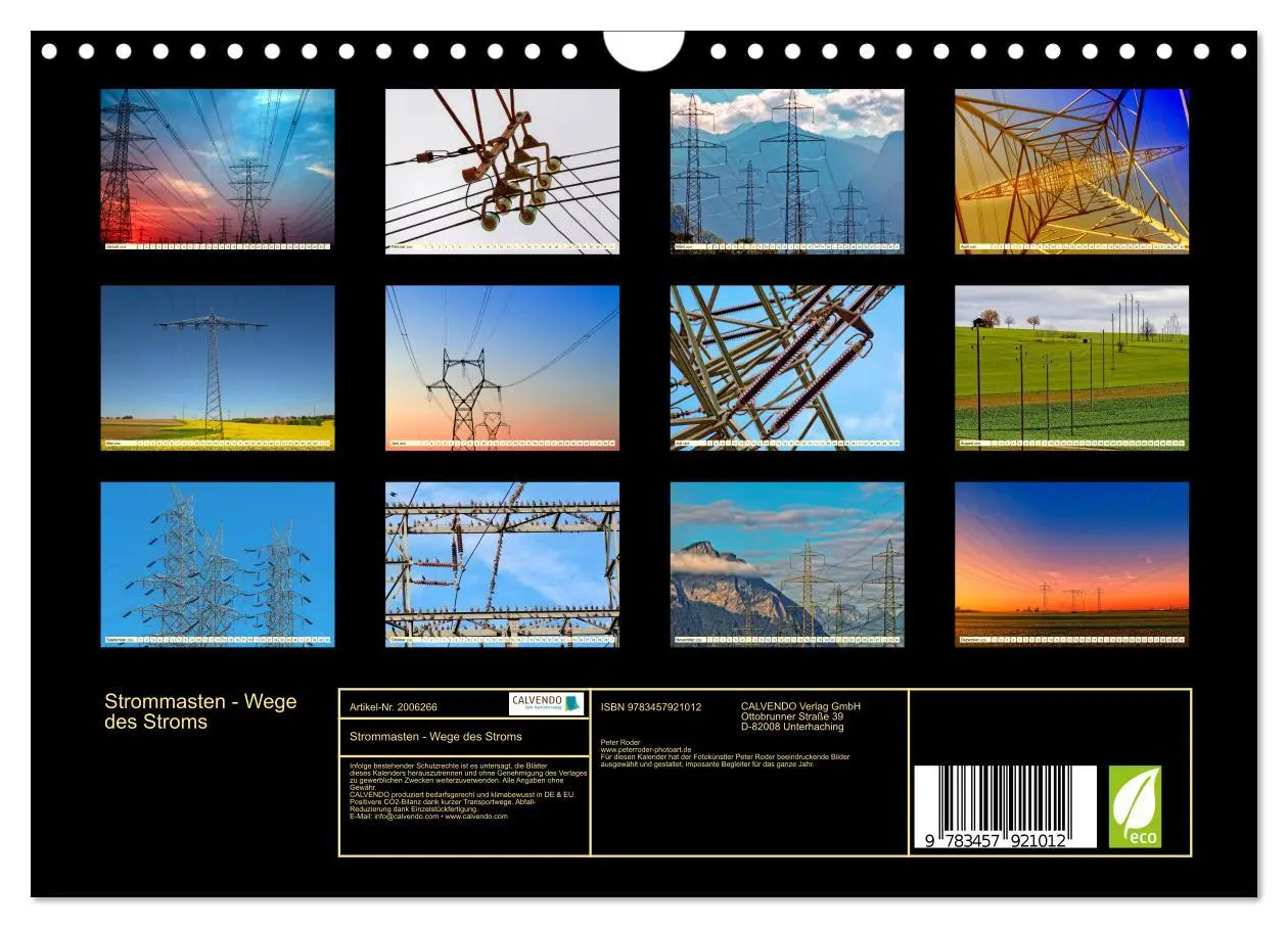 Bild: 9783457921012 | Strommasten - Wege des Stroms (Wandkalender 2026 DIN A4 quer),...
