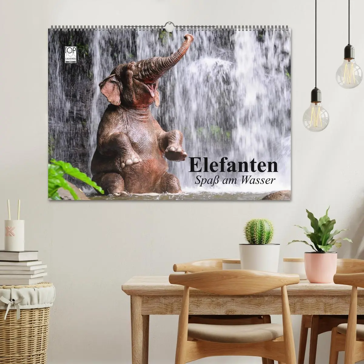 Bild: 9783516011012 | Elefanten. Spaß am Wasser (Wandkalender 2026 DIN A2 quer), CALVENDO...