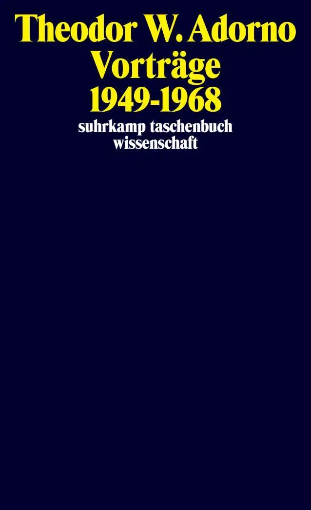 Cover: 9783518301012 | Nachgelassene Schriften. Abteilung V: Vorträge und Gespräche | Adorno