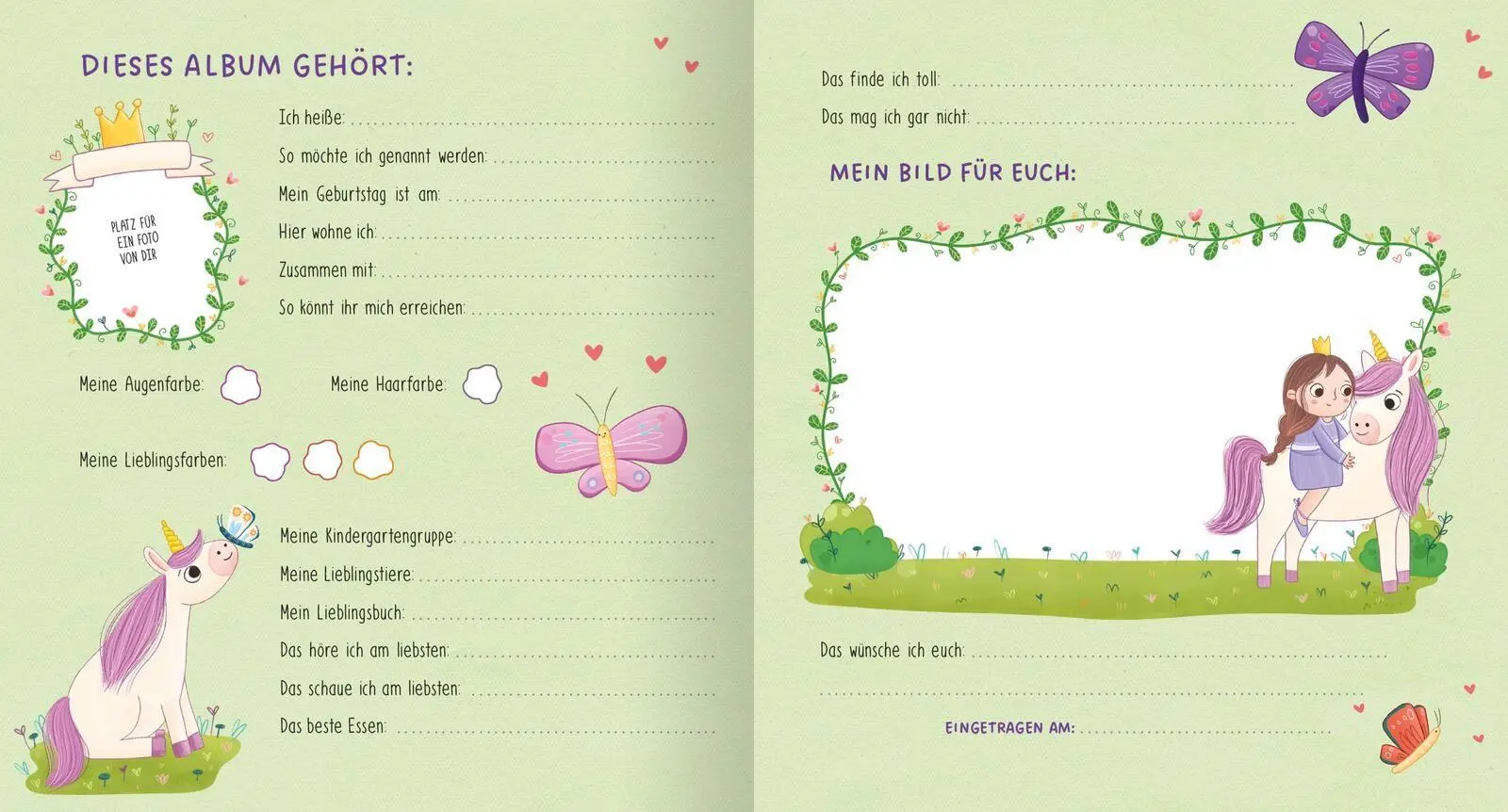 Bild: 4014489141112 | Meine Kindergartenfreunde - Einhorn und Prinzessin | Jana Engelhardt