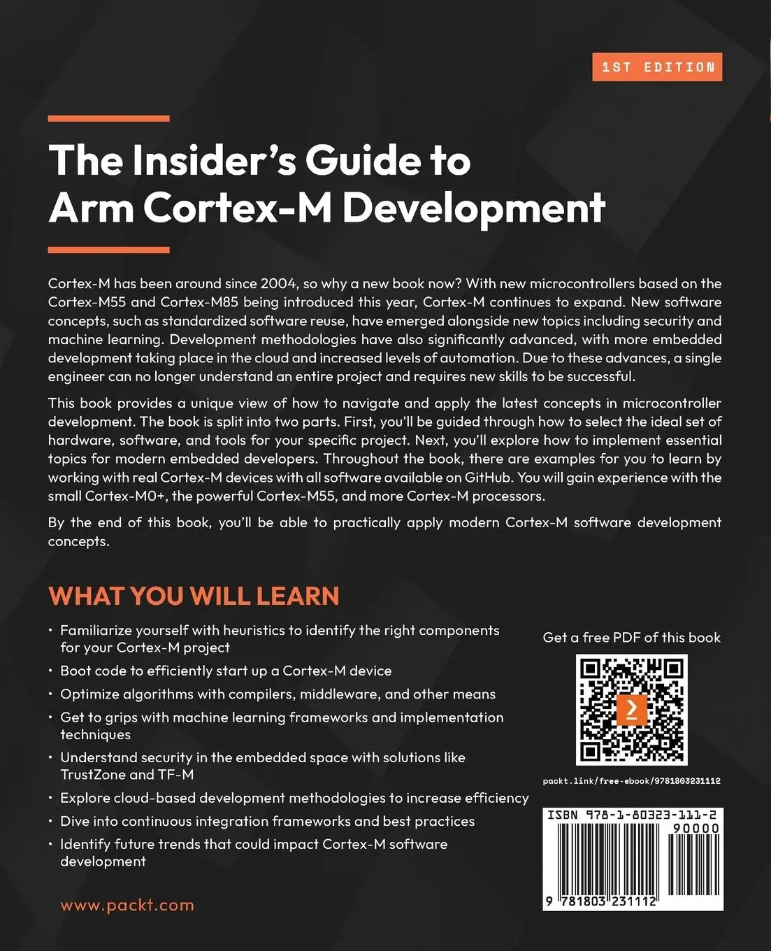 Rückseite: 9781803231112 | The Insider's Guide to Arm Cortex-M Development | Lasiuk (u. a.)