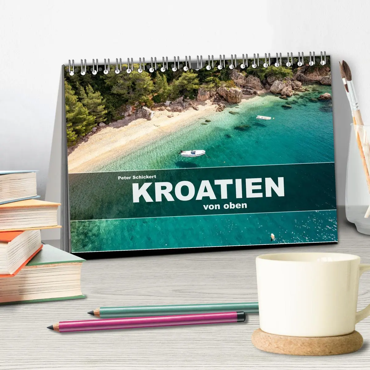 Bild: 9783457391112 | Kroatien von oben (Tischkalender 2026 DIN A5 quer), CALVENDO...