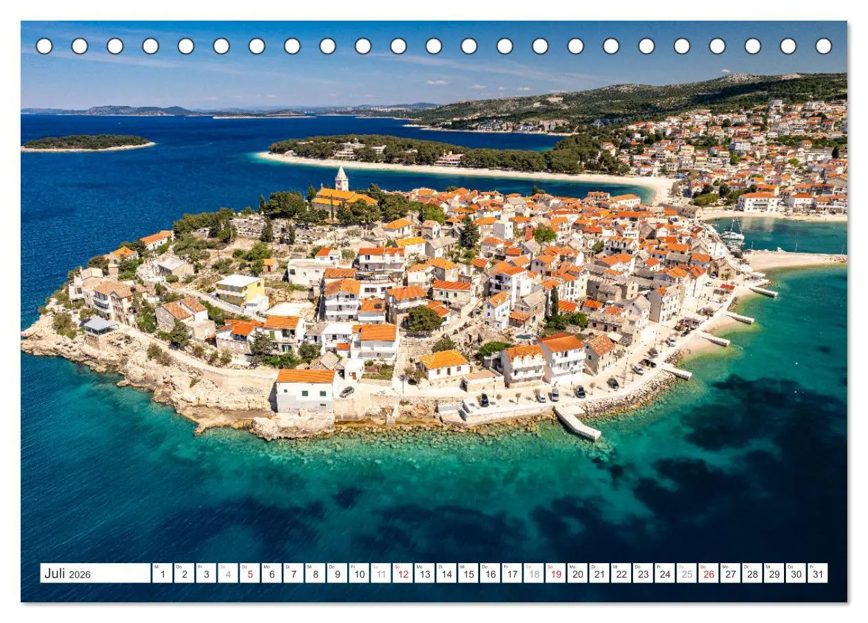 Bild: 9783457391112 | Kroatien von oben (Tischkalender 2026 DIN A5 quer), CALVENDO...