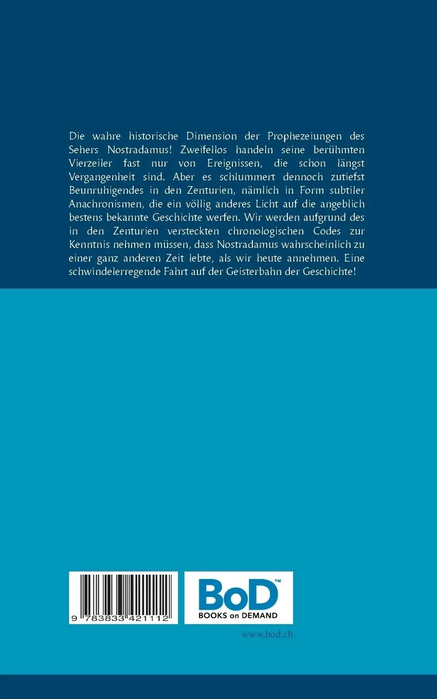 Rückseite: 9783833421112 | Nostradamus und das Rätsel der Weltzeitalter | Christoph Däppen | Buch