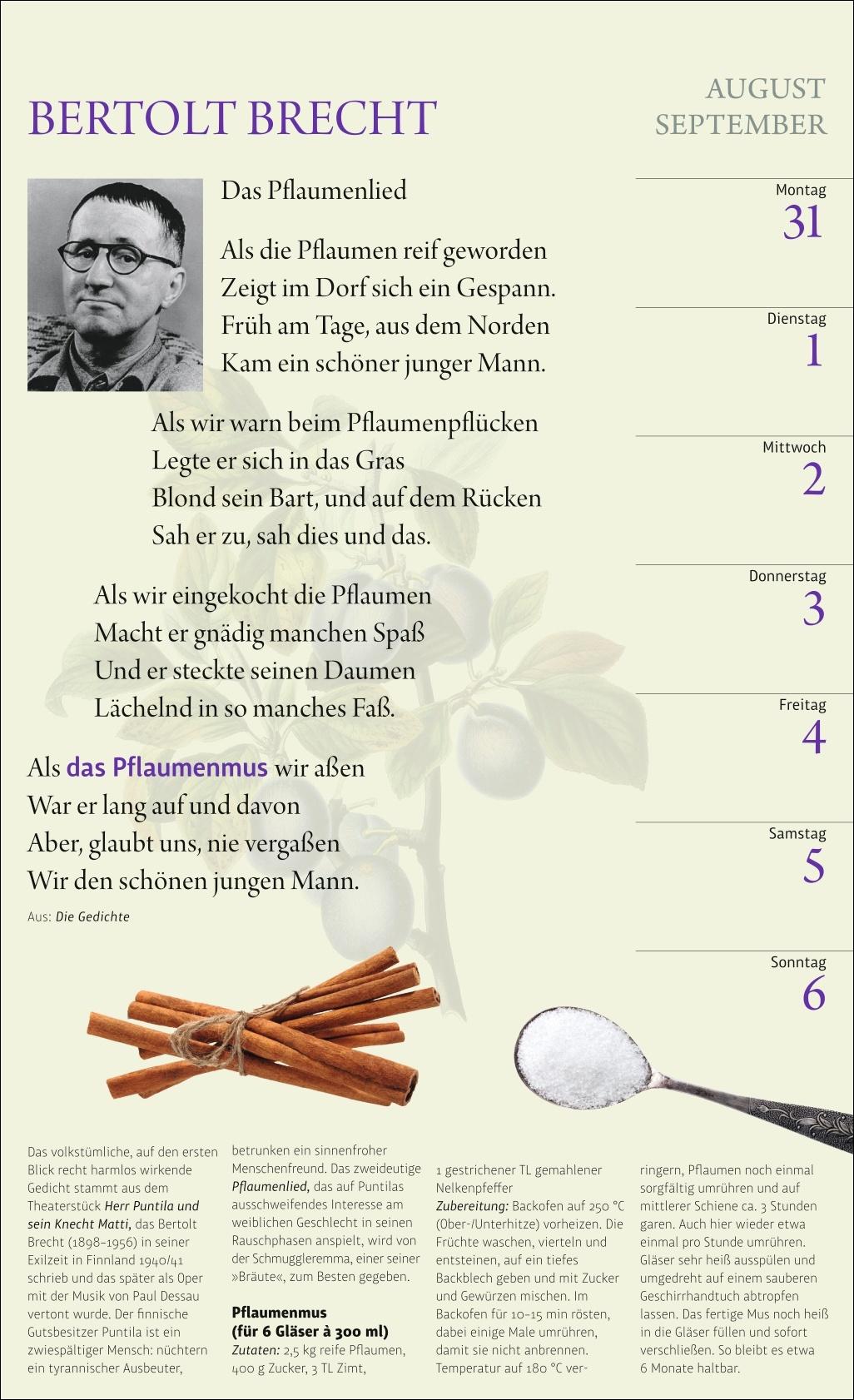 Bild: 9783840041112 | Sybil Gräfin Schönfeldts Literarischer Küchenkalender...