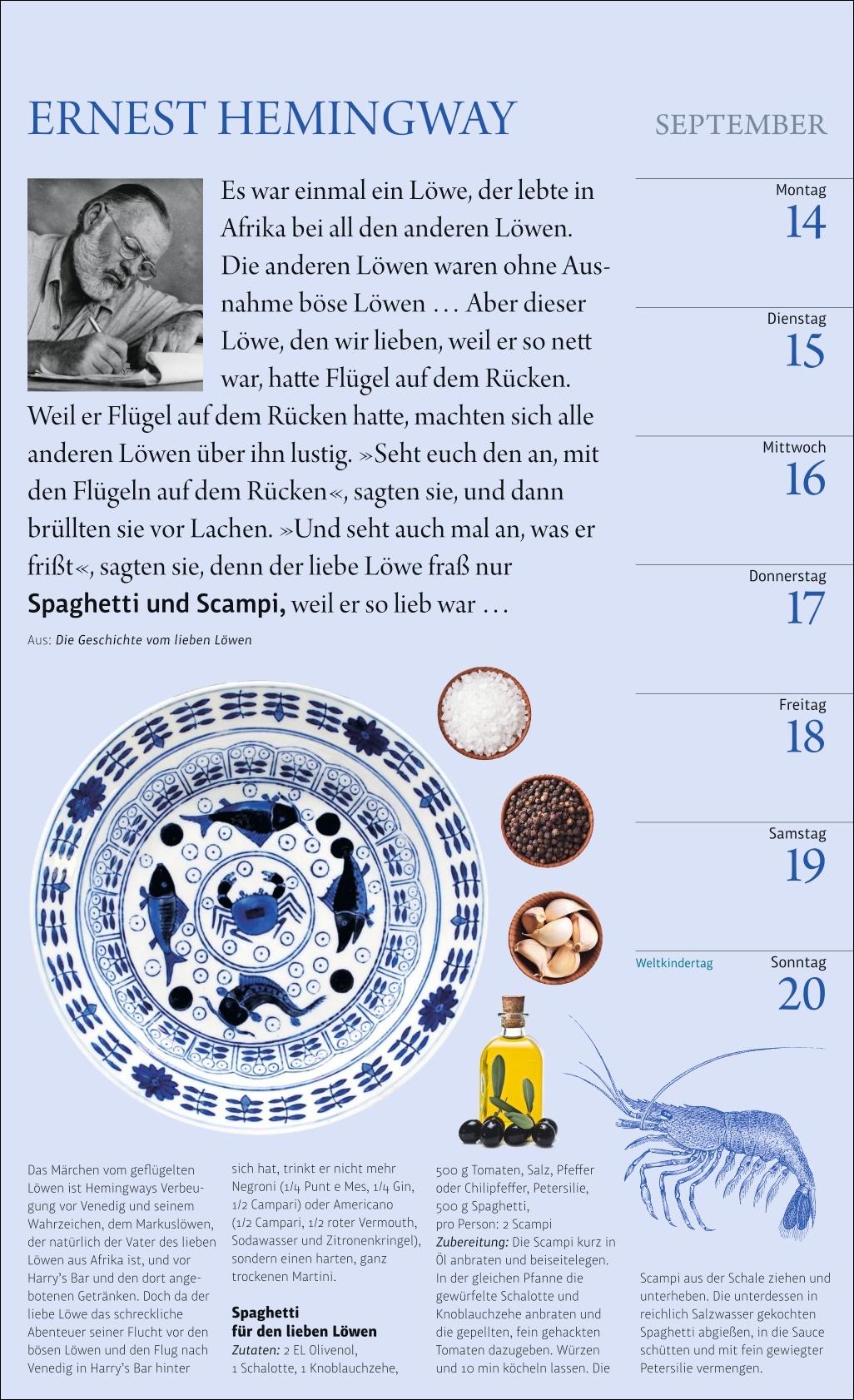 Bild: 9783840041112 | Sybil Gräfin Schönfeldts Literarischer Küchenkalender...