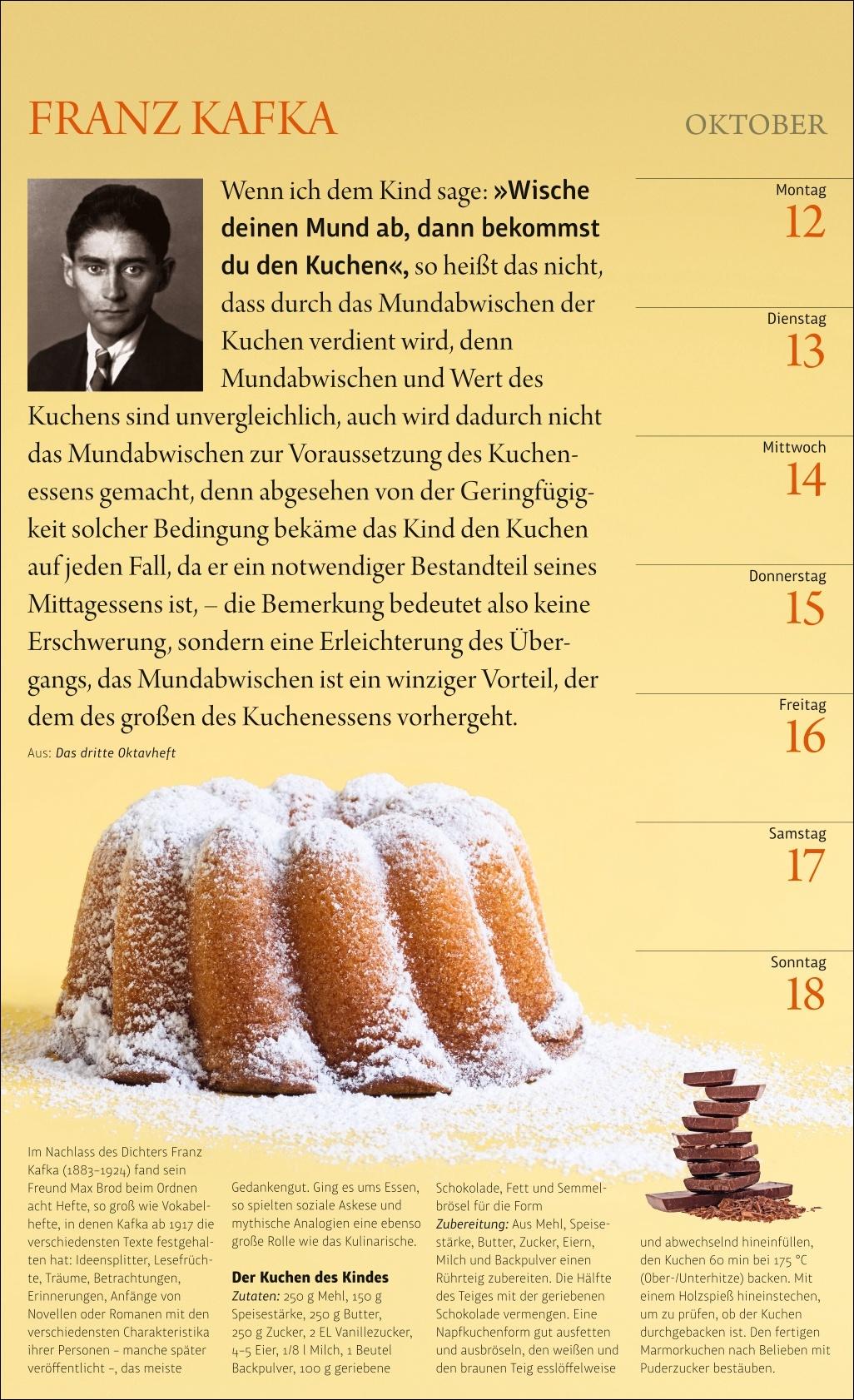 Bild: 9783840041112 | Sybil Gräfin Schönfeldts Literarischer Küchenkalender...