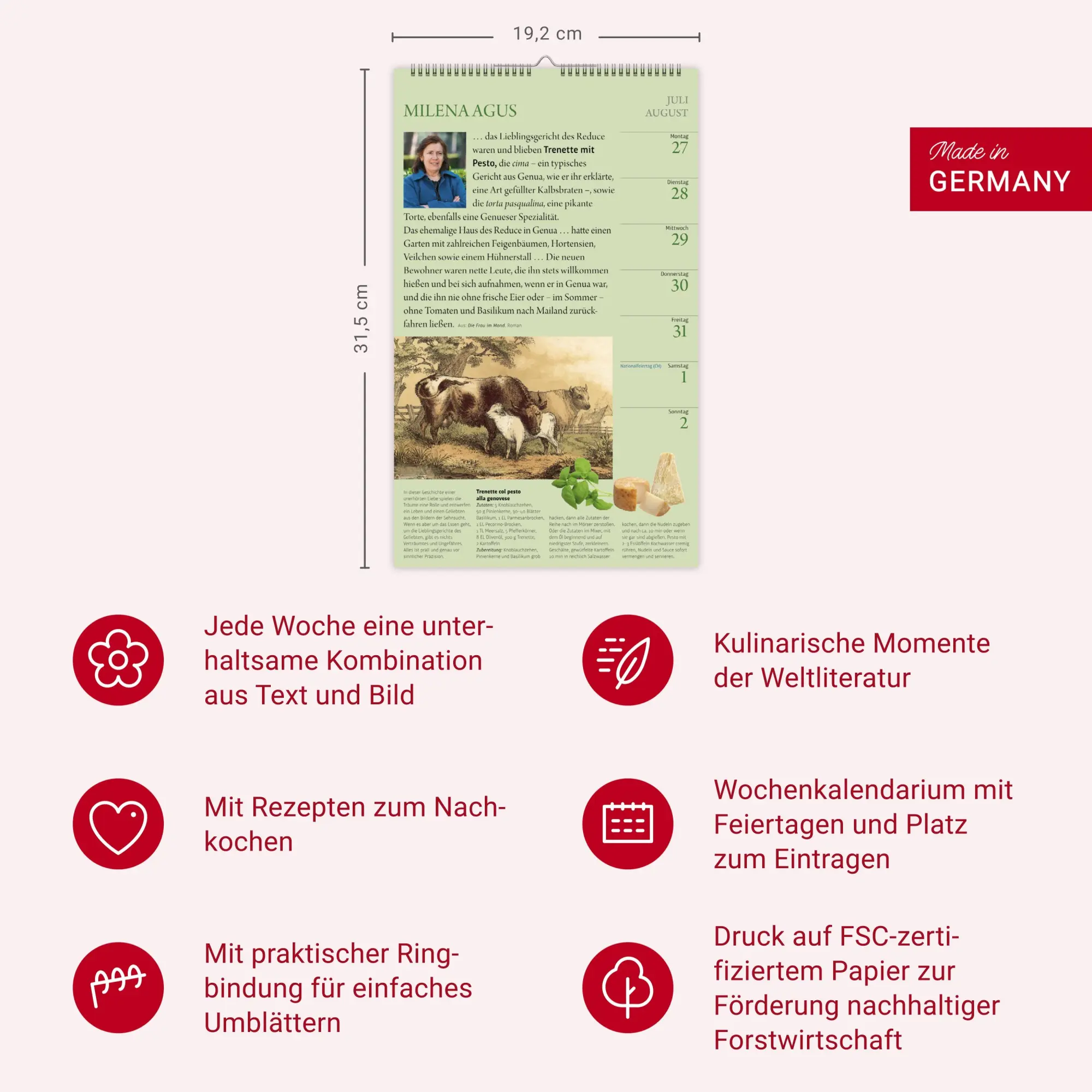 Bild: 9783840041112 | Sybil Gräfin Schönfeldts Literarischer Küchenkalender...