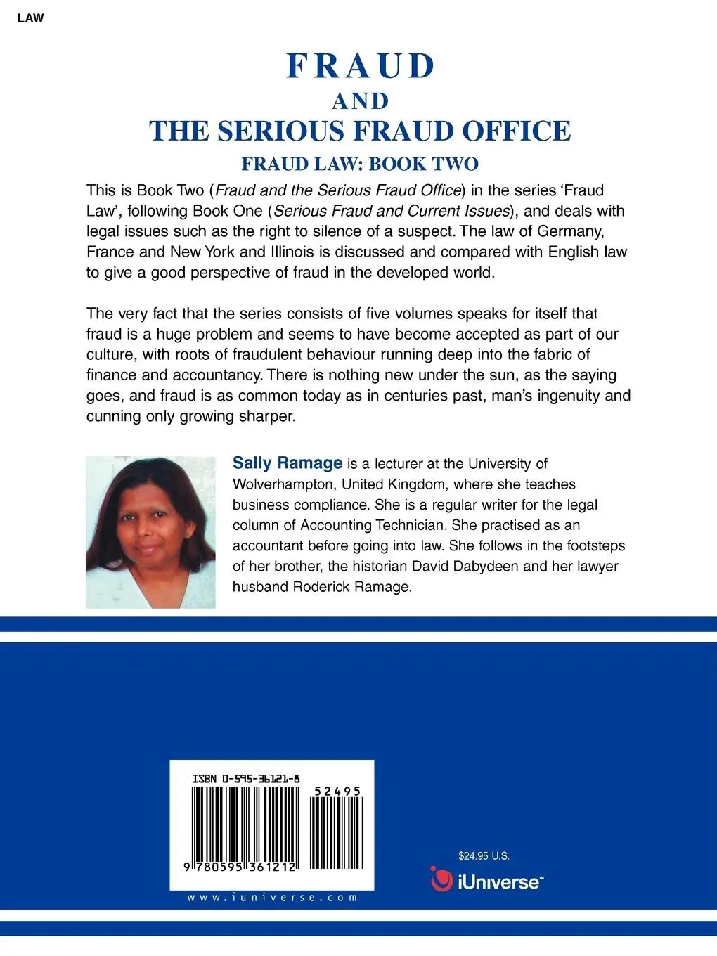 Rückseite: 9780595361212 | Fraud and the Serious Fraud Office | Fraud Law: Book Two | Ramage