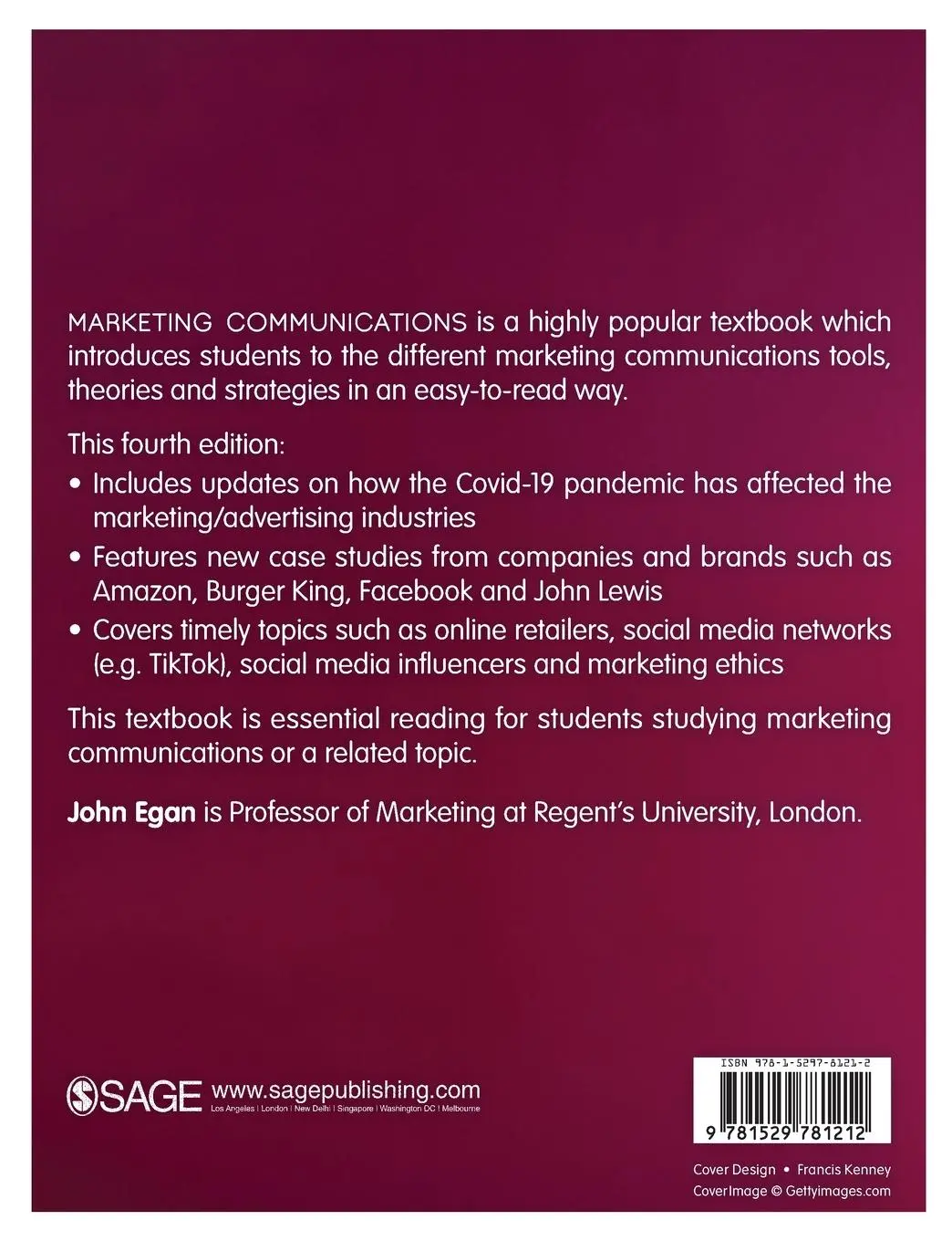 Rückseite: 9781529781212 | Marketing Communications | John Egan | Taschenbuch | Englisch | 2022