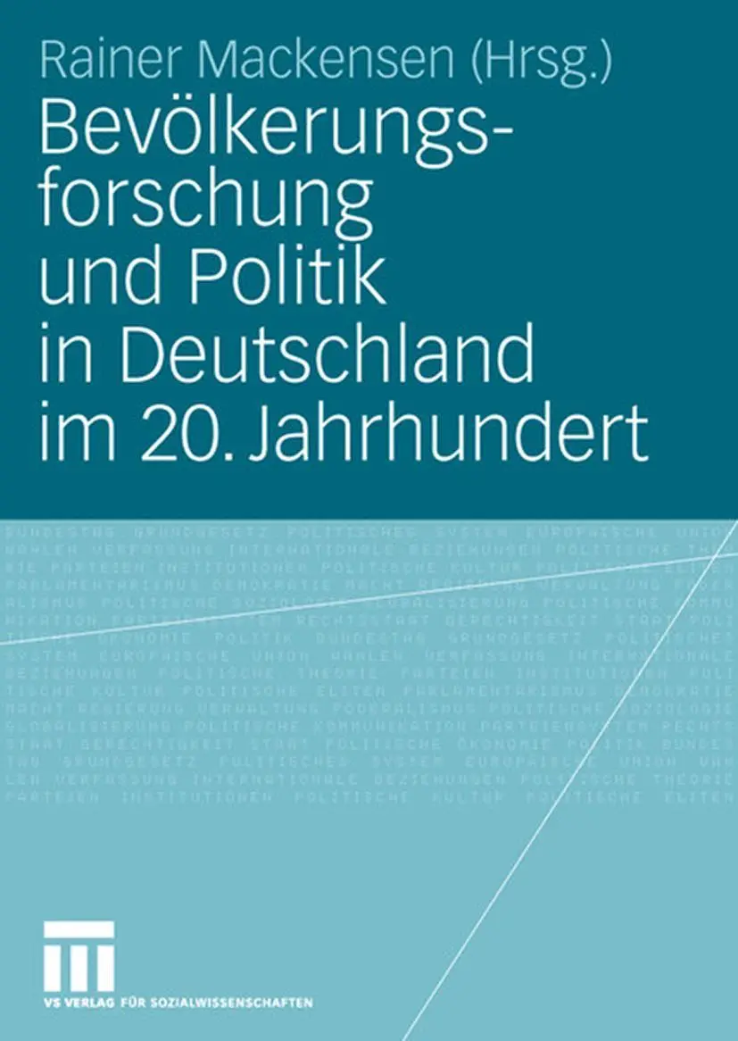 Cover: 9783531151212 | Bevölkerungsforschung und Politik in Deutschland im 20. Jahrhundert