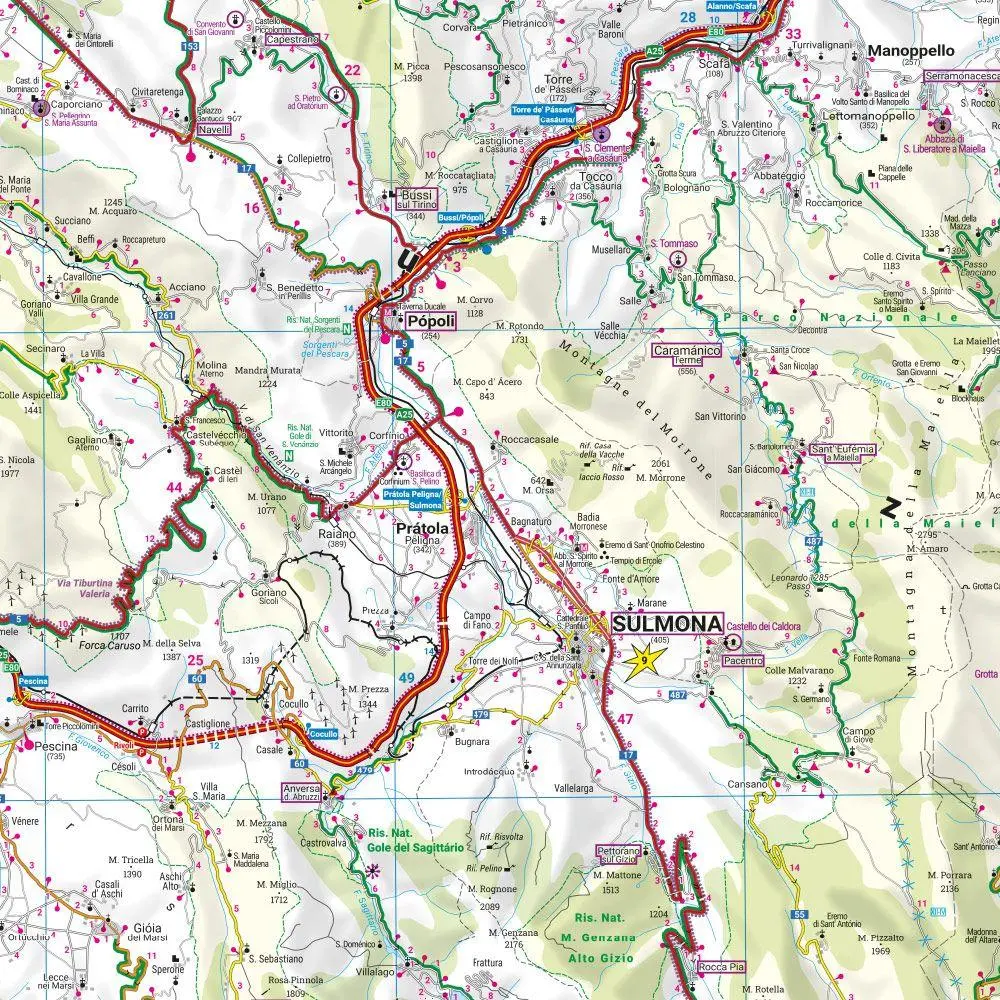 Bild: 9783707921212 | freytag &amp; berndt Straßenkarte Abruzzen - Molise 1:150.000 | Spanisch