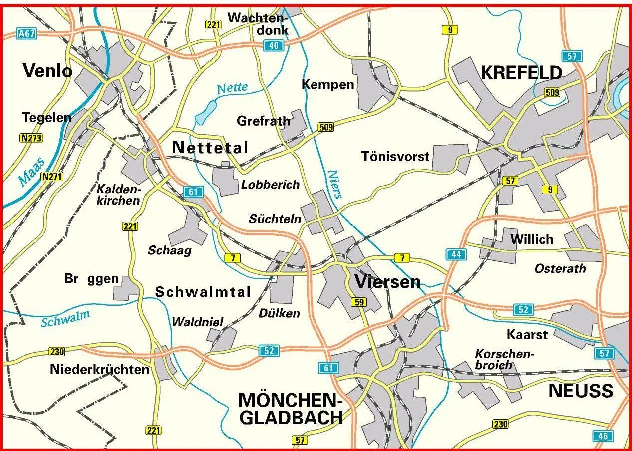 Bild: 9783969901212 | Radwanderkarte BVA Kreis Viersen mit Knotenpunkten, 1:50.000, reiß-...
