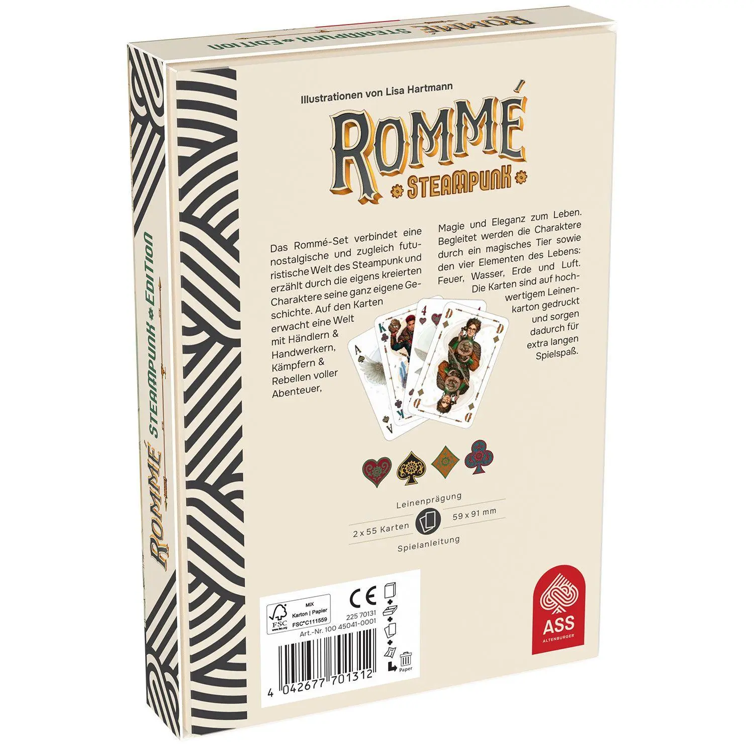 Rückseite: 4042677701312 | ASS Altenburger Special Rommé - Steampunk | GmbH | Spiel | 110 S.