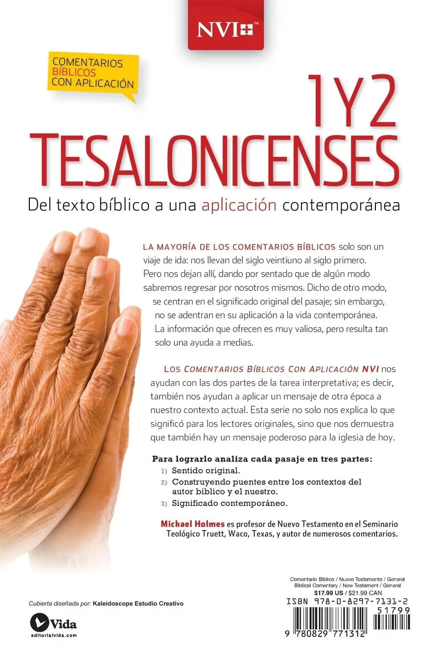 Rückseite: 9780829771312 | Comentario bíblico con aplicación NVI 1 y 2 Tesalonicenses | Holmes