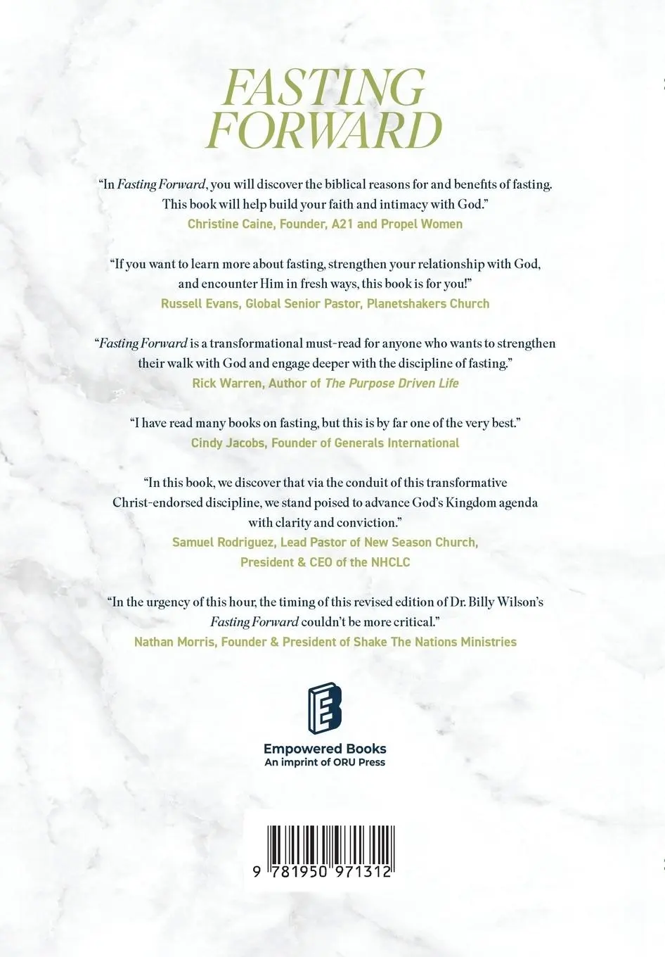 Rückseite: 9781950971312 | Fasting Forward | Billy Wilson | Buch | Englisch | 2024