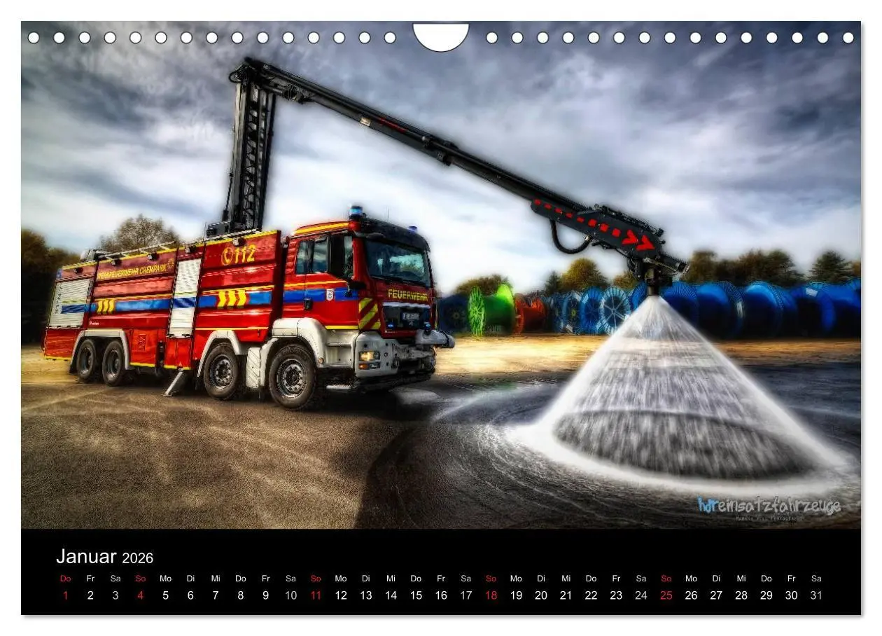 Bild: 9783516081312 | Einsatzfahrzeuge der Feuerwehr (Wandkalender 2026 DIN A4 quer),...