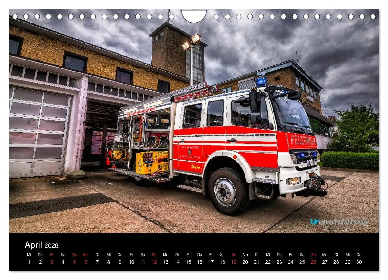 Bild: 9783516081312 | Einsatzfahrzeuge der Feuerwehr (Wandkalender 2026 DIN A4 quer),...