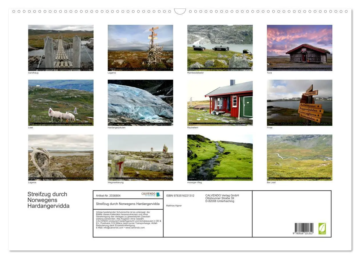Bild: 9783516221312 | Streifzug durch Norwegens Hardangervidda (Wandkalender 2026 DIN A2...