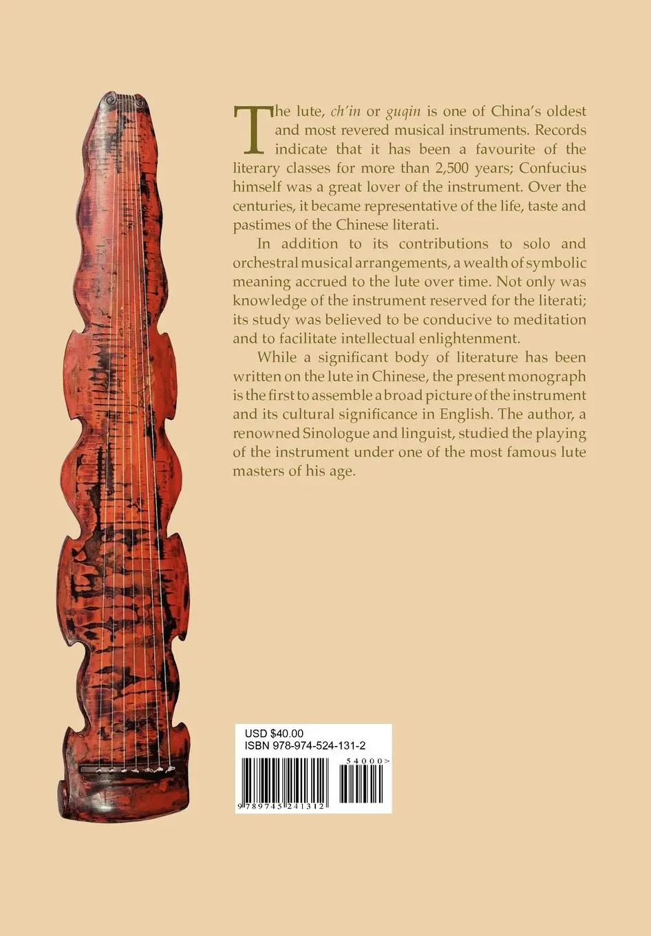 Rückseite: 9789745241312 | The Lore of the Chinese Lute | Robert H. van Gulik | Taschenbuch