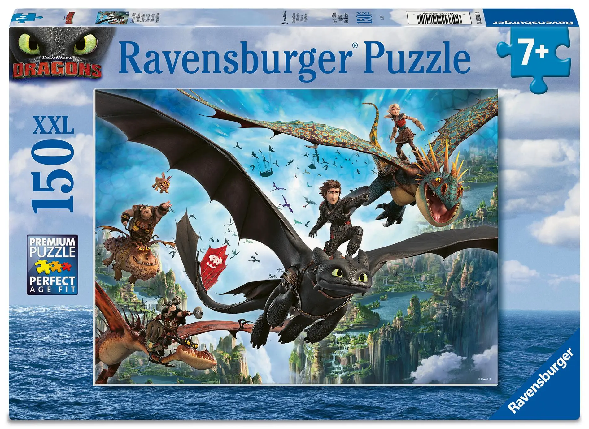 Cover: 4005555041412 | Kinderpuzzle 150 XXL Teile - Dragons - Drachen und Helden | Spiel