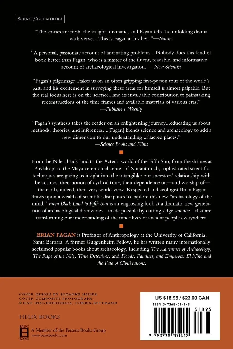 Rückseite: 9780738201412 | From Black Land To Fifth Sun | The Science Of Sacred Sites | Fagan