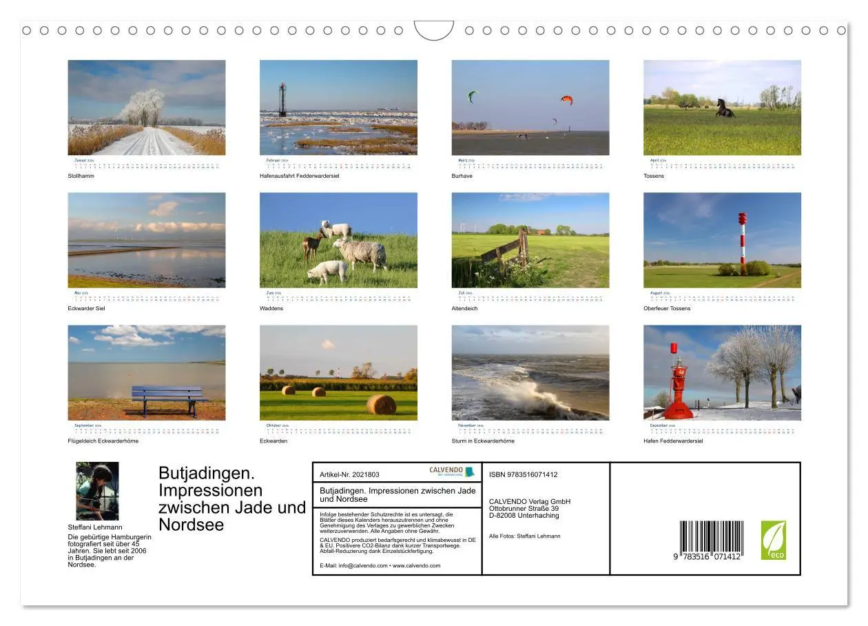 Bild: 9783516071412 | Butjadingen. Impressionen zwischen Jade und Nordsee (Wandkalender...