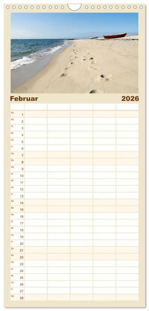 Bild: 9783516521412 | Familienplaner 2026 - Rügen PUR mit 5 Spalten (Wandkalender, 21 x...