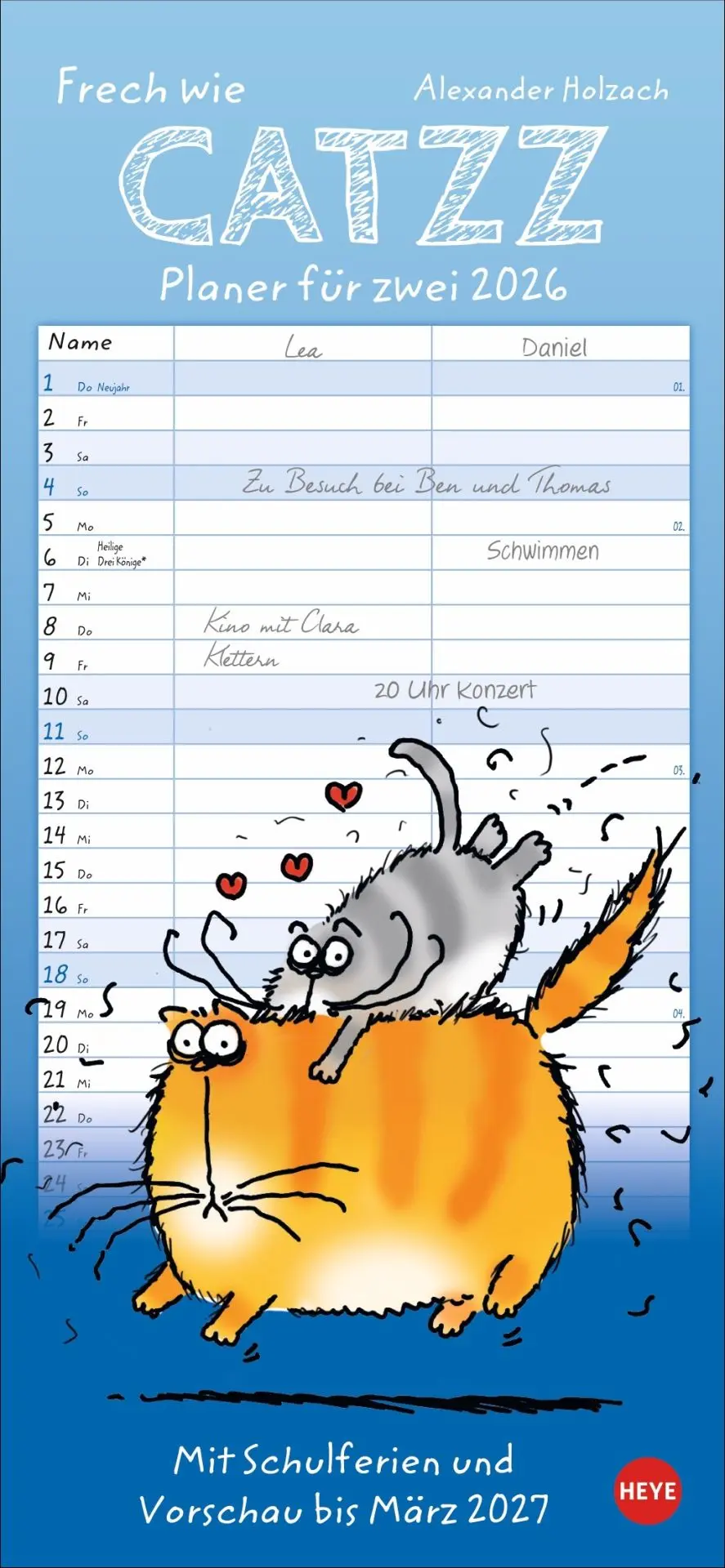 Cover: 9783756411412 | Catzz Planer für zwei 2026 | Alexander Holzach | Kalender | 14 S.