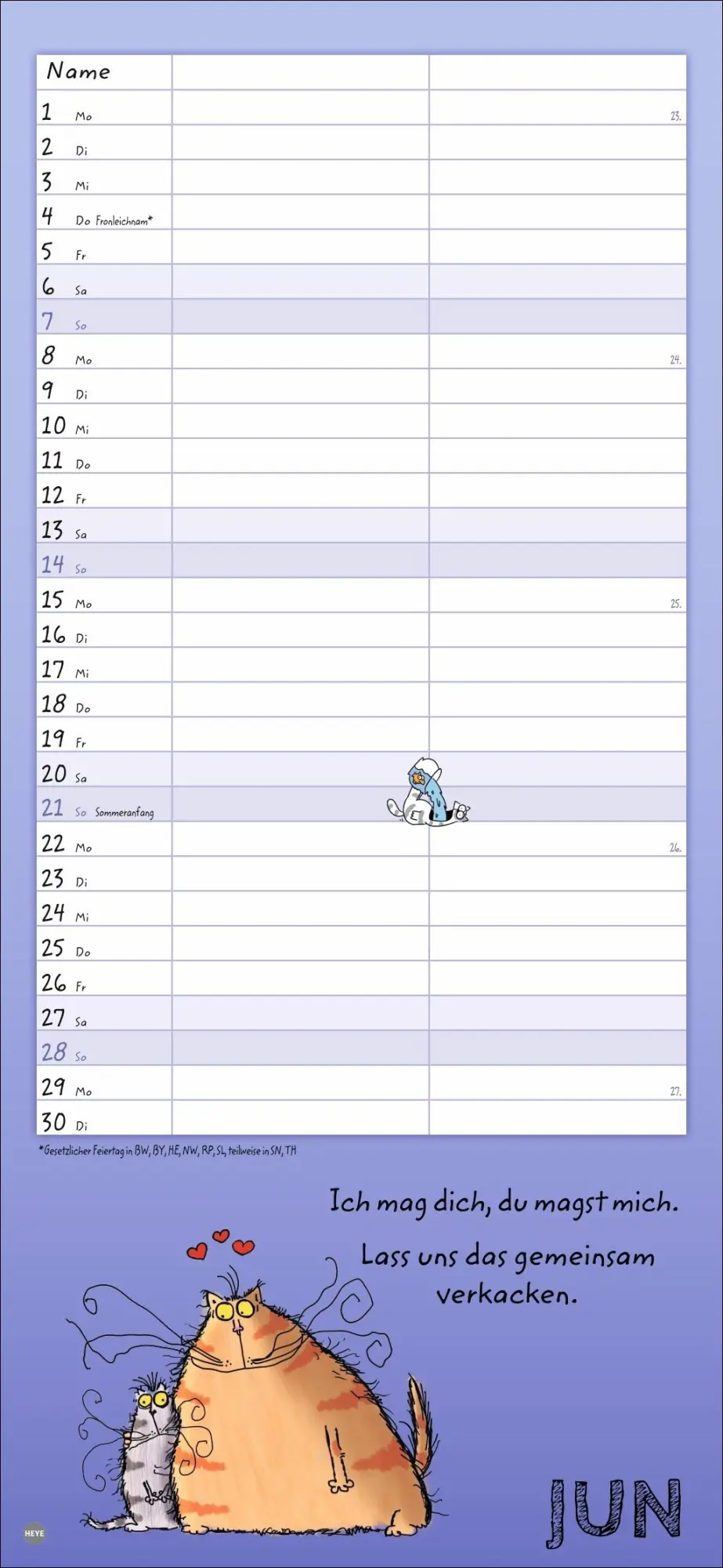 Bild: 9783756411412 | Catzz Planer für zwei 2026 | Alexander Holzach | Kalender | 14 S.