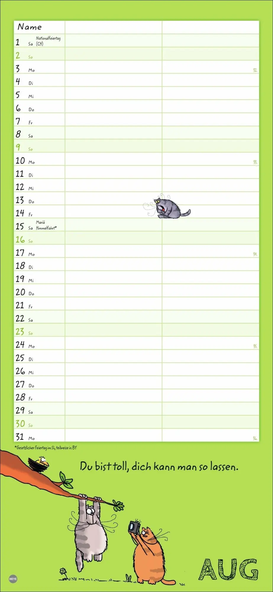 Bild: 9783756411412 | Catzz Planer für zwei 2026 | Alexander Holzach | Kalender | 14 S.