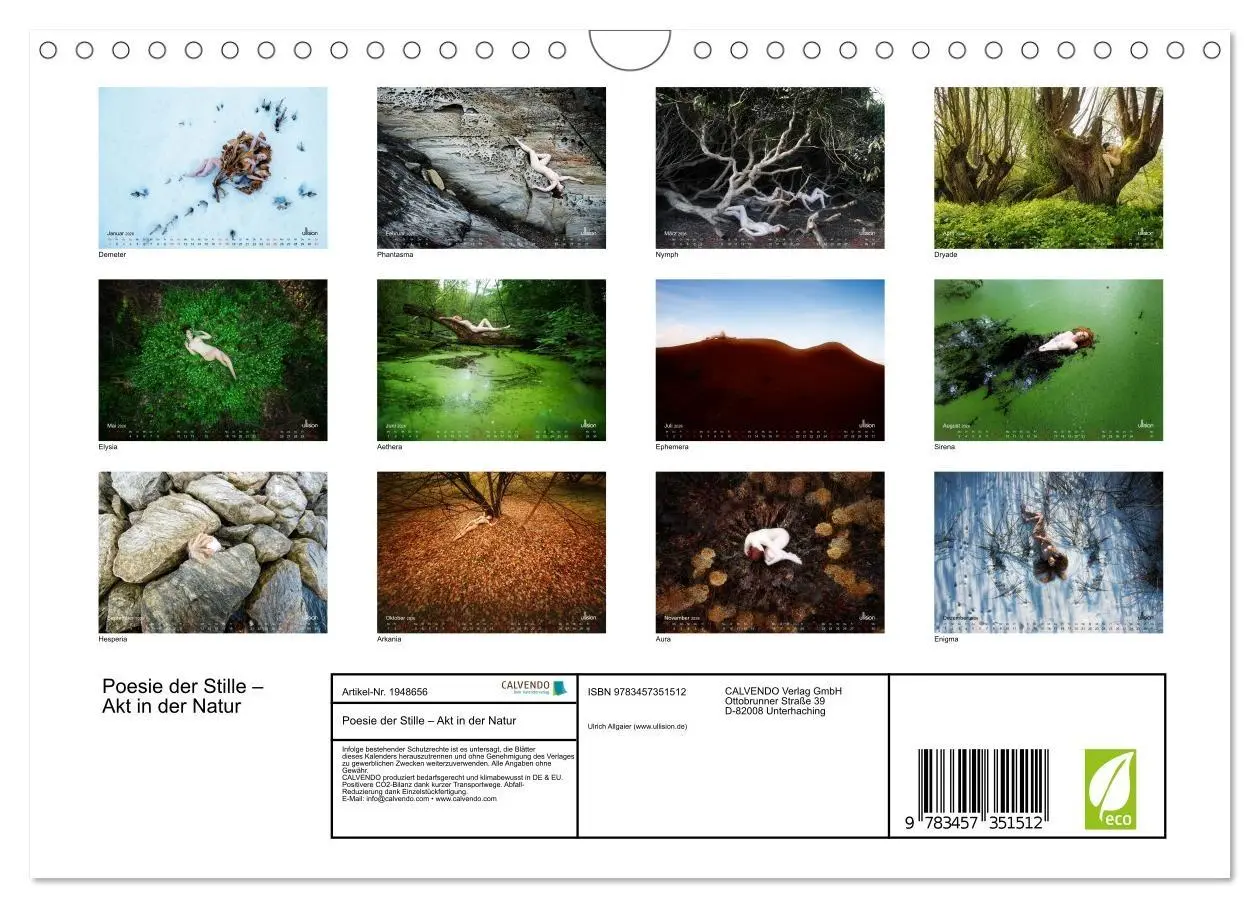 Bild: 9783457351512 | Poesie der Stille - Akt in der Natur (Wandkalender 2026 DIN A4...
