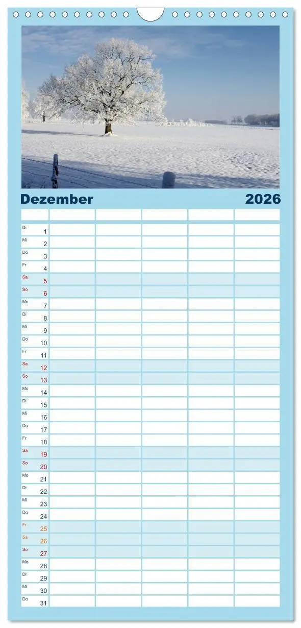 Bild: 9783516511512 | Familienplaner 2026 - Natur Bilder Kalender mit 5 Spalten...