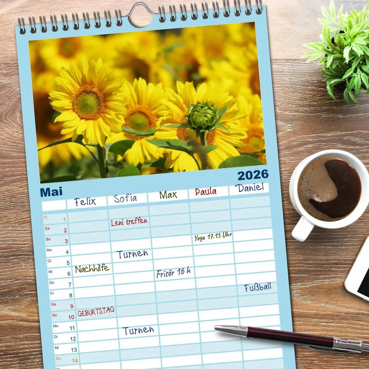 Bild: 9783516511512 | Familienplaner 2026 - Natur Bilder Kalender mit 5 Spalten...
